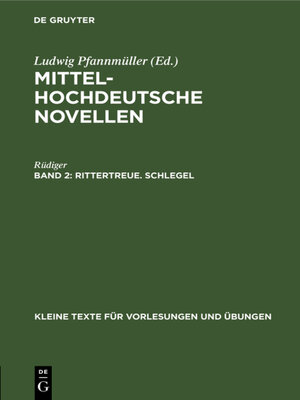cover image of Rittertreue. Schlegel